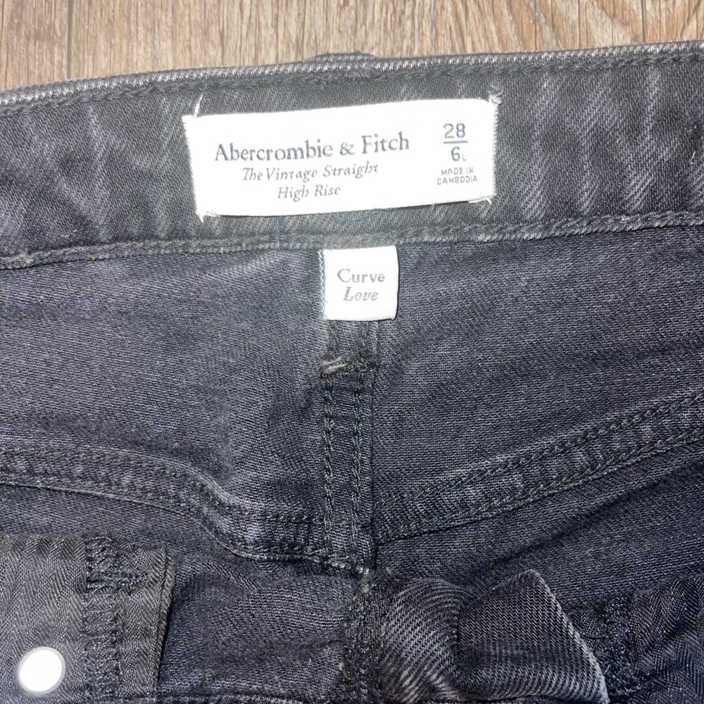 Abercrombie & Fitch Women's Vintage Straight High Rise Jeans Curve Love